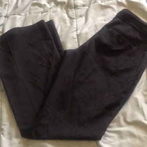 Red and white pinstripe pants